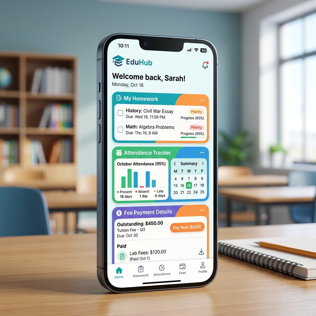 School Samadhan Mobile App UI
